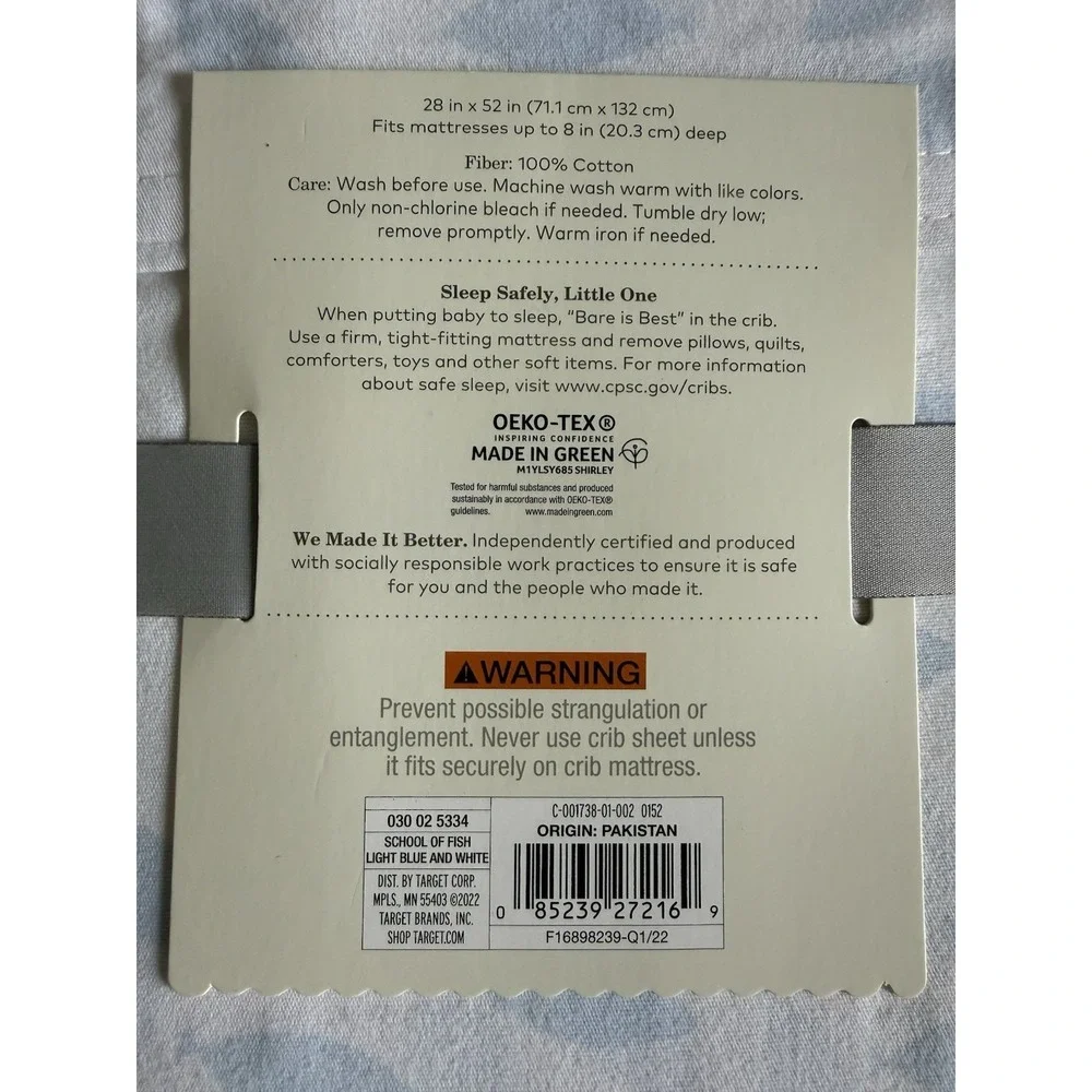 2-Crib Fitted Sheets Cloud Island  100% cotton‎ for Standard Crib Mattresses NEW